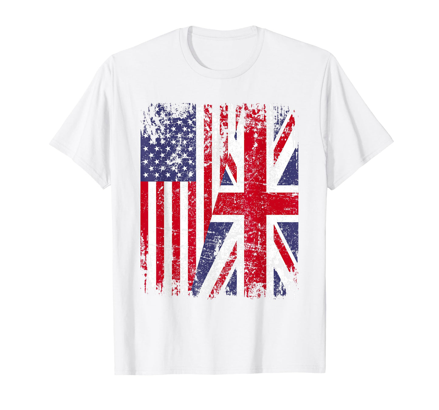 BRITISH ROOTS | Half American Flag | BRITAIN UK T-Shirt
