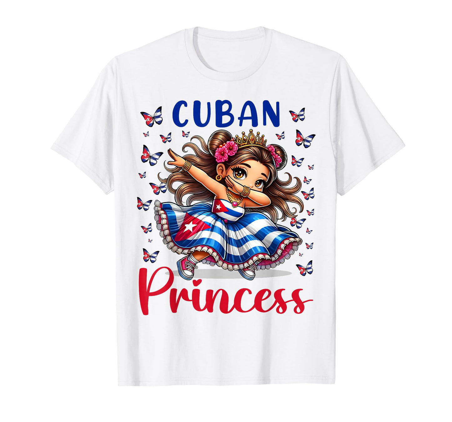 Cuban Princess Dabbing for Girls & Kids T-Shirt