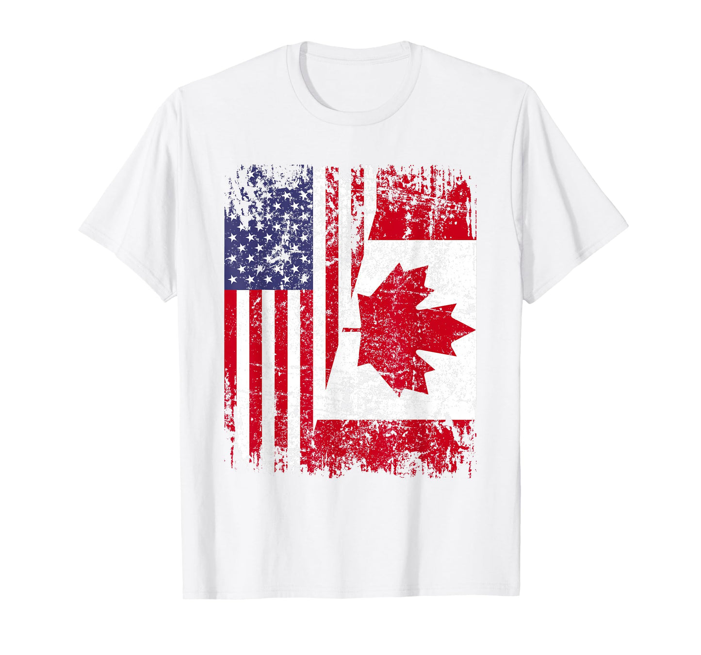 Canadian Roots | Half American Flag | Canada T-Shirt