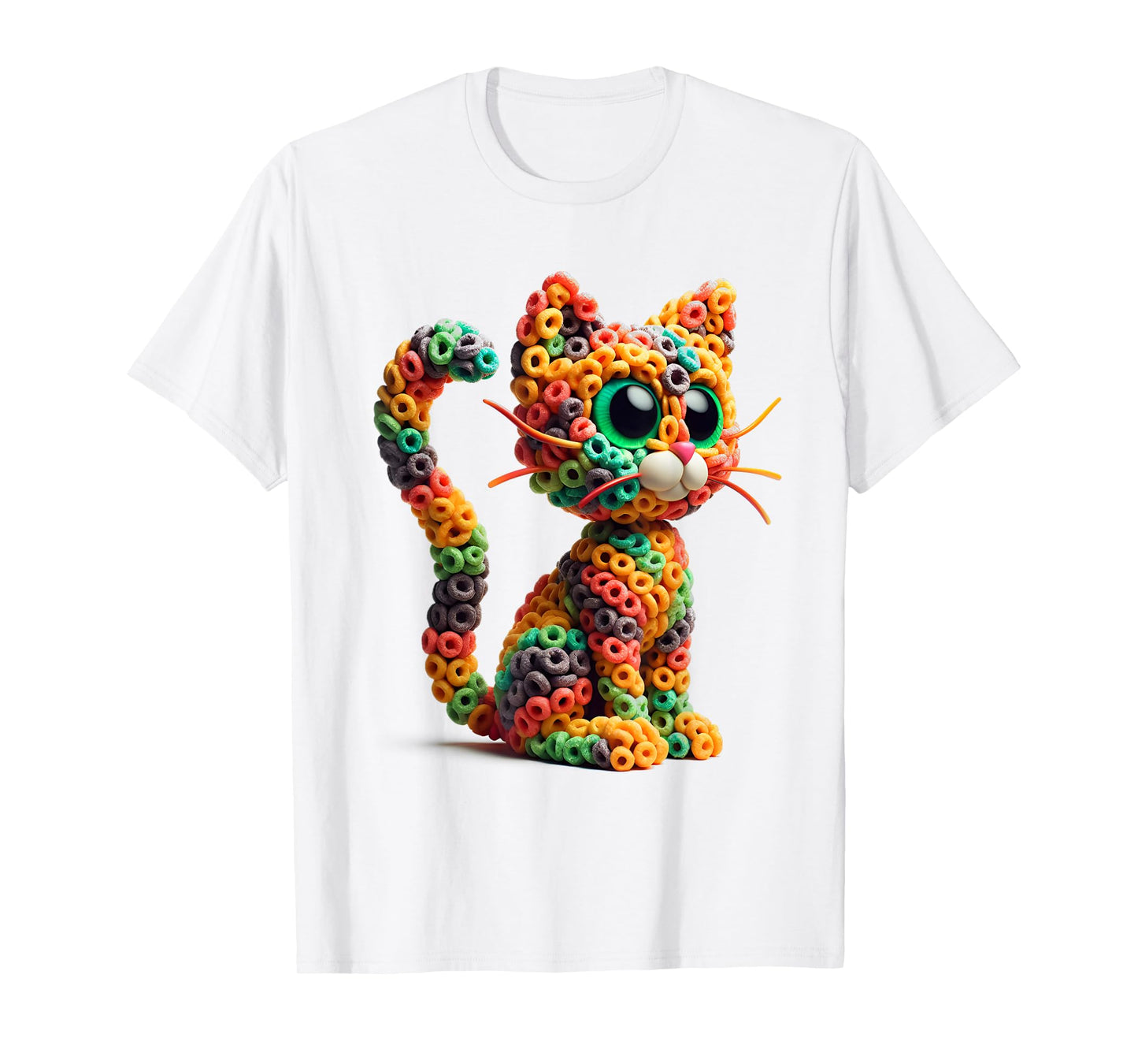 Cat made entirely out Fruit Loops T-Shirt