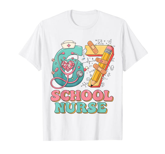 67 Meme Funny School Nurse Six Seven Meme Nursing Humor T-Shirt