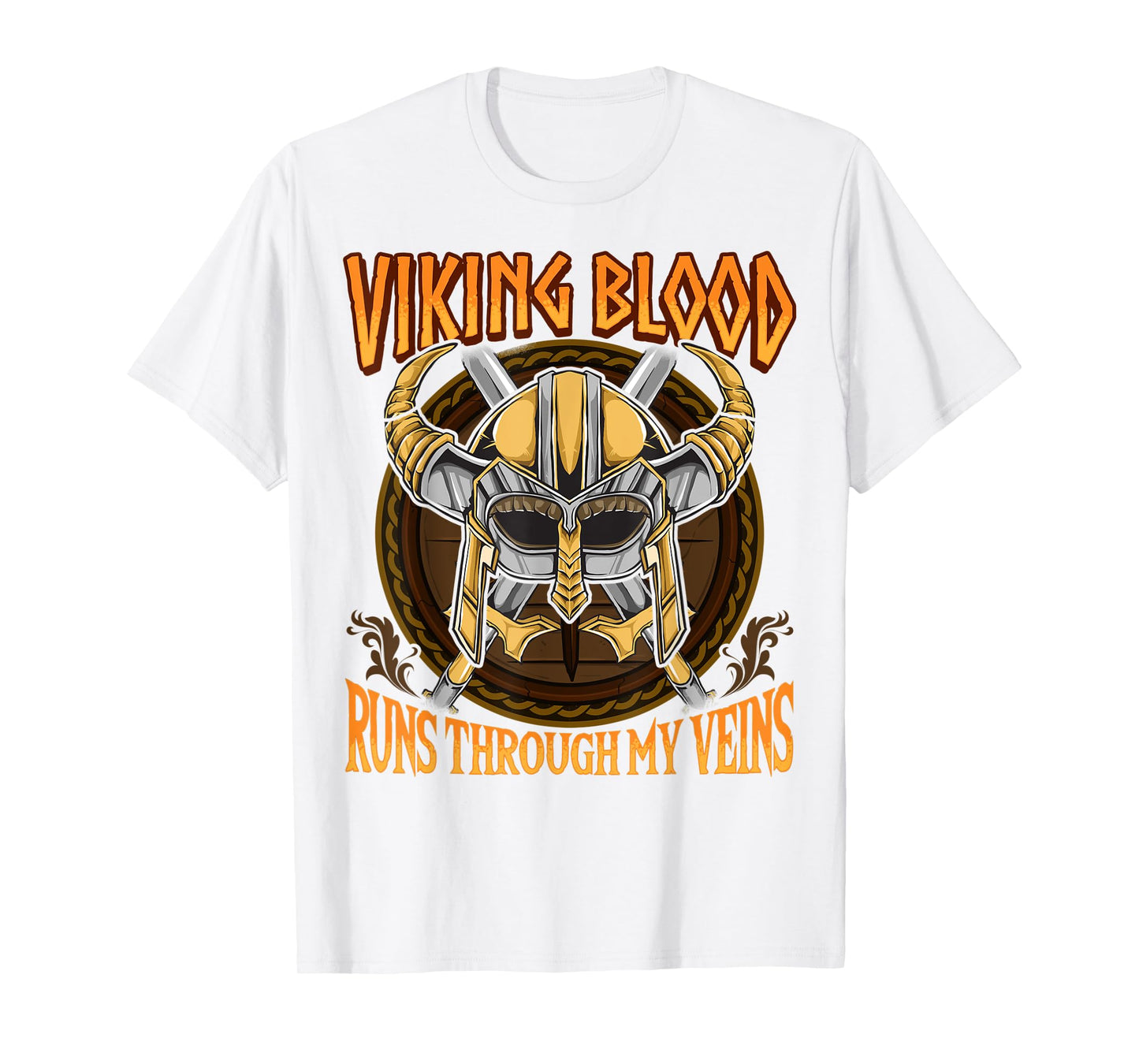 Viking Blood Runs through my Veins Norse Nordic Mythology T-Shirt