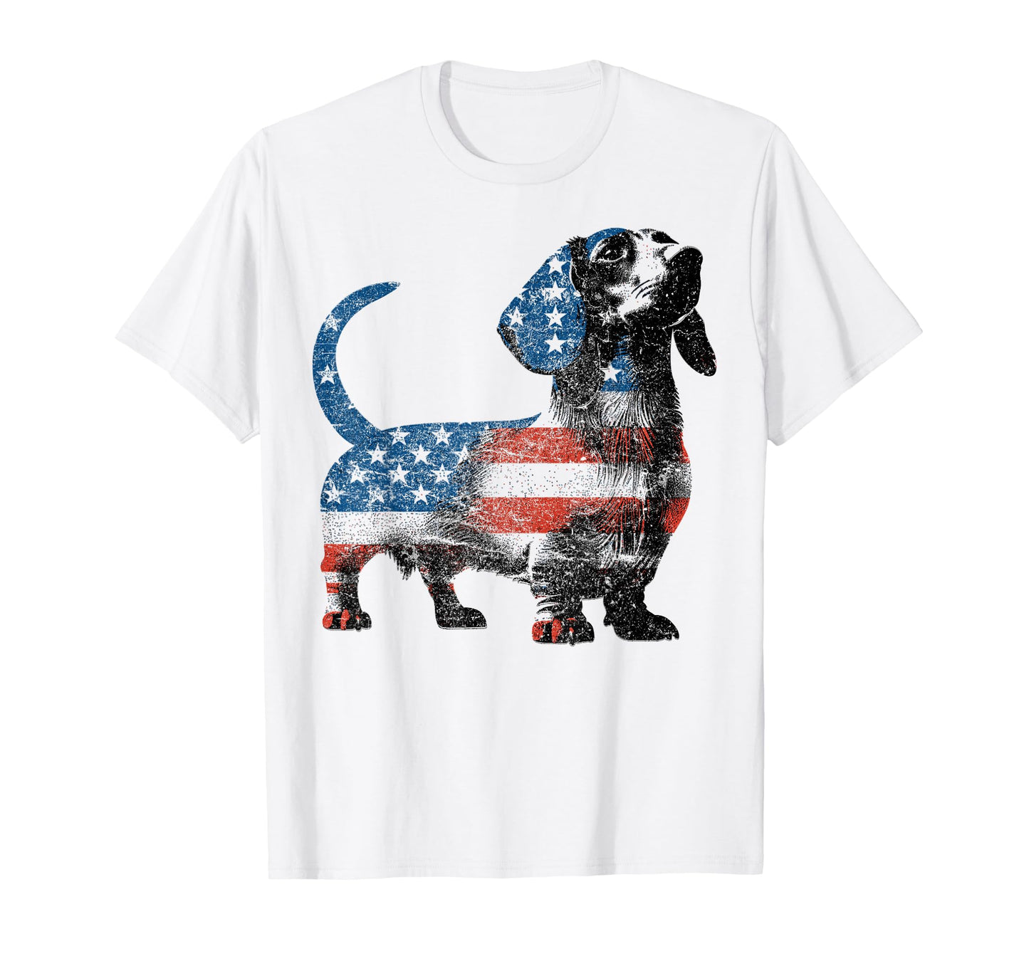 Patriotic Dachshund Dog Lovers American Flag 4th of July T-Shirt