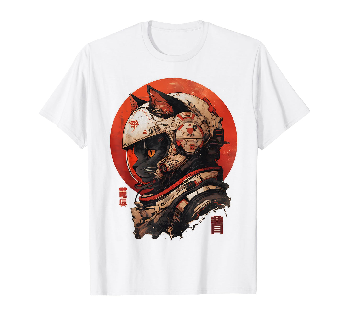 Astronaut Cat Space Cosmic Japanese Retro T-Shirt