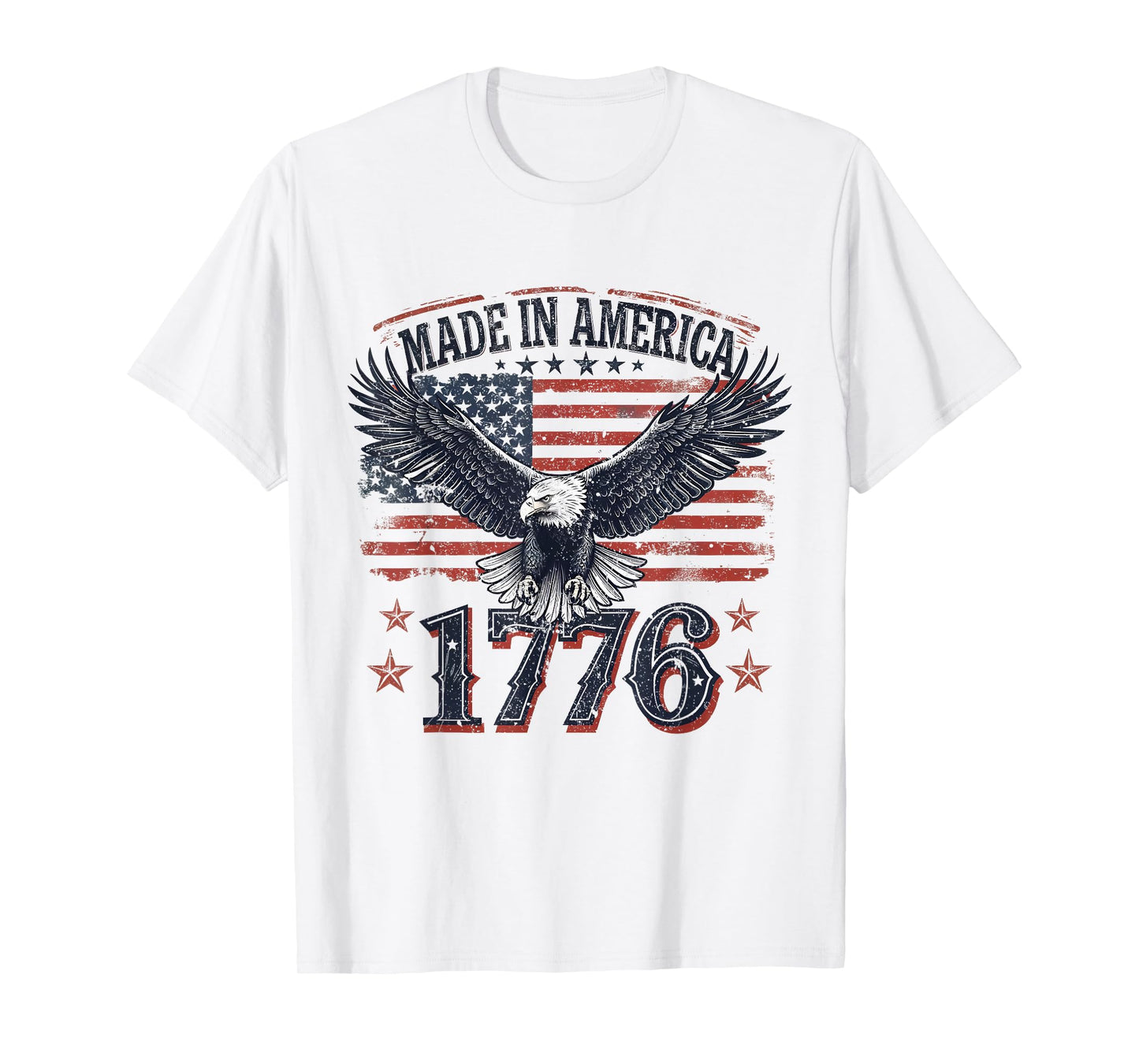 Made in America 1776 Eagle USA Patriotic 4th of July T-Shirt