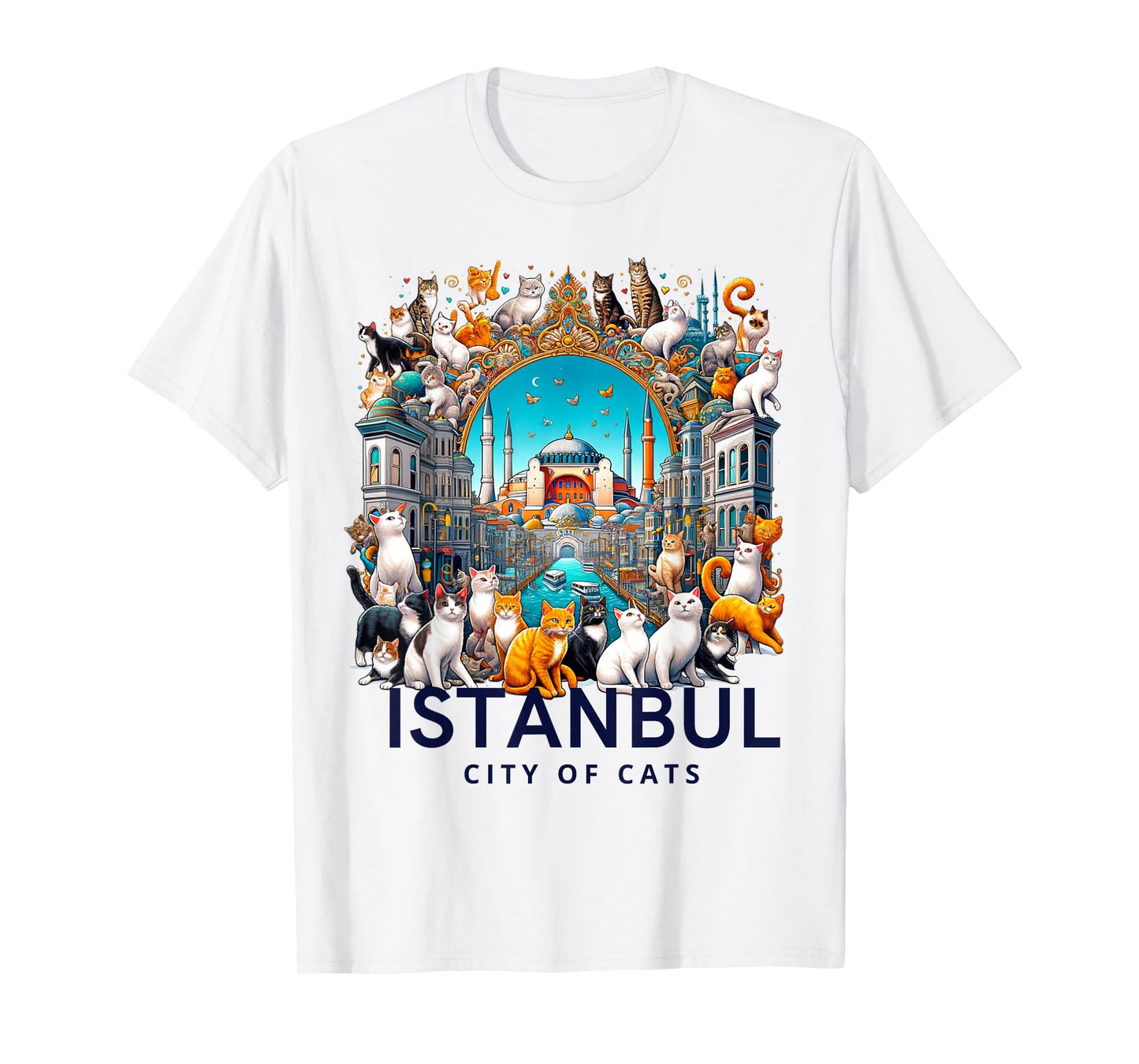 City of Cats, Istanbul - Turkish Art T-Shirt