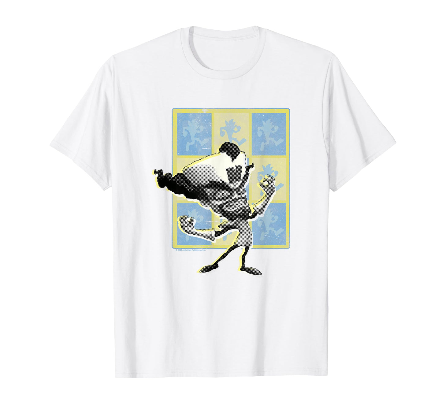 Crash Bandicoot Retro Checkerboard Dr. Neo Cortex Poster T-Shirt