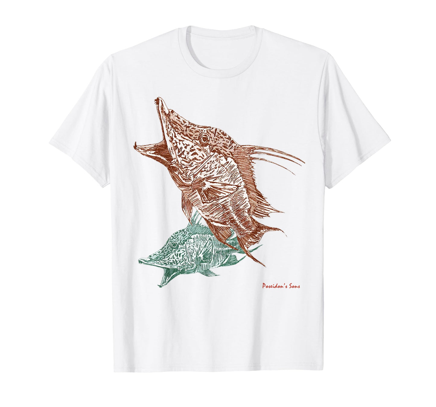 Fishing T-shirt men hogfish,Outdoors Sports Tshirt,Hobby Tee T-Shirt