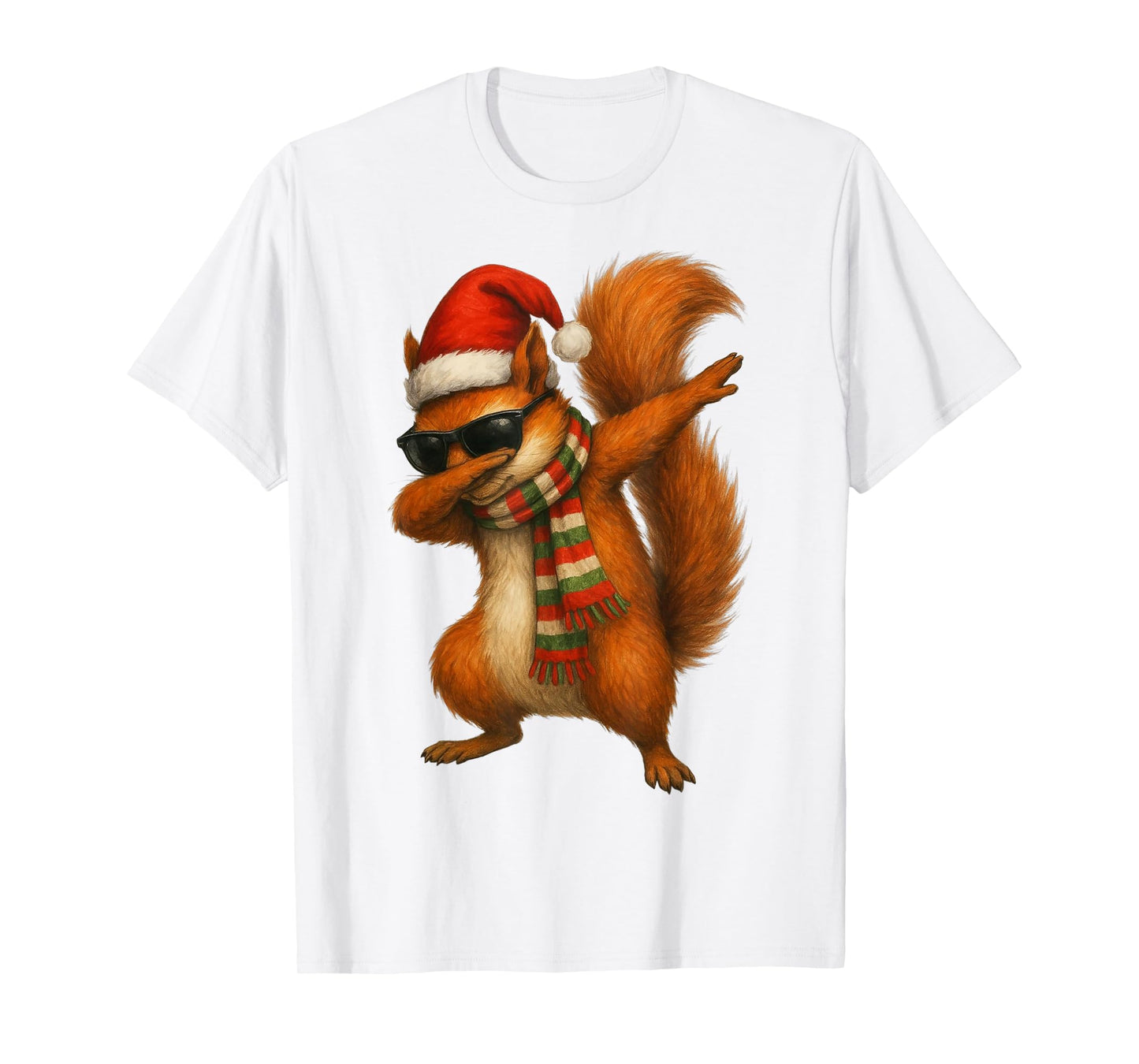 Squirrels Christmas Dabbing Funny Squirrel Lover T-Shirt
