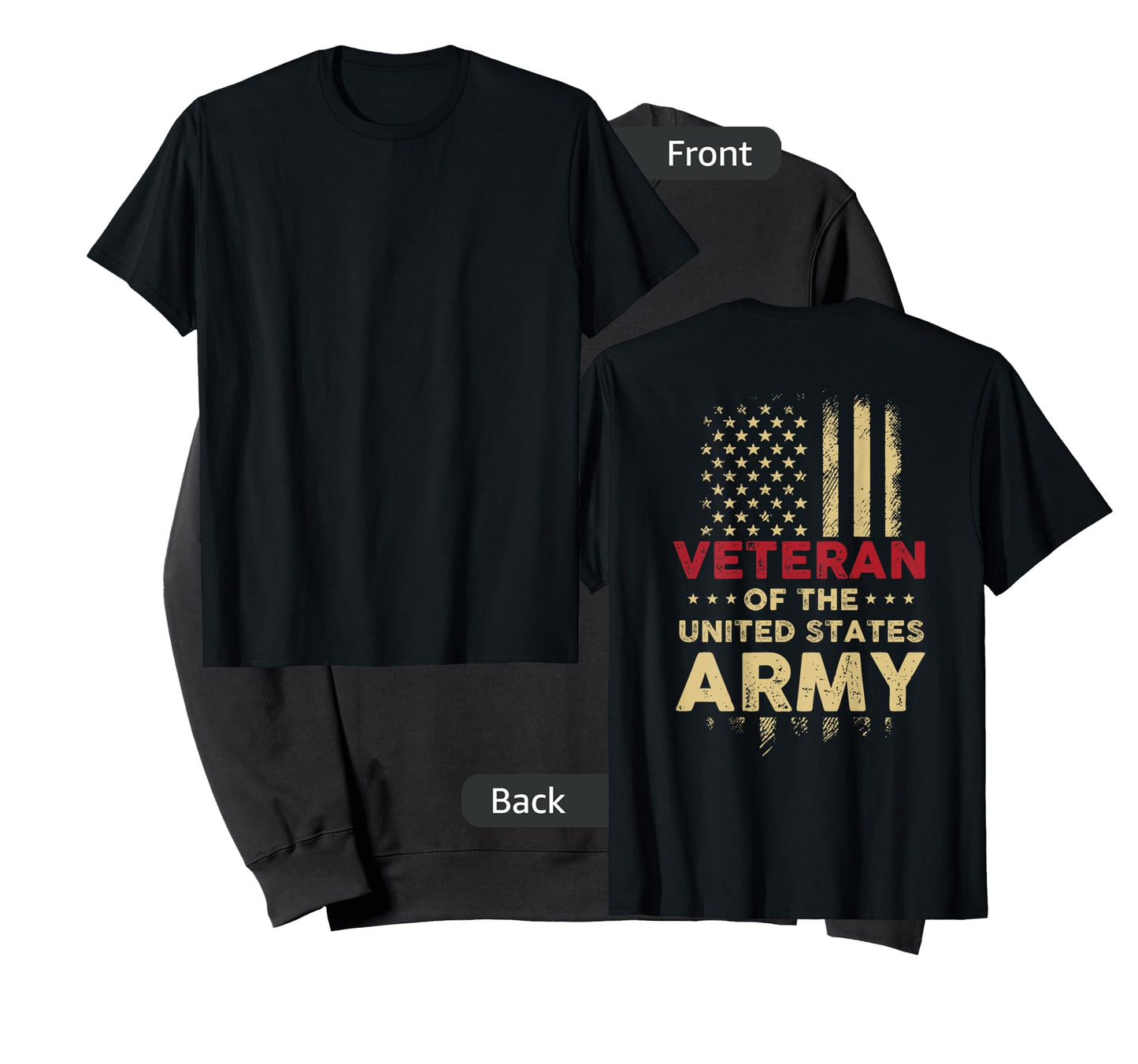 Vintage Veteran US Army Red Line USA American Flag 4th July Women Men T-Shirt