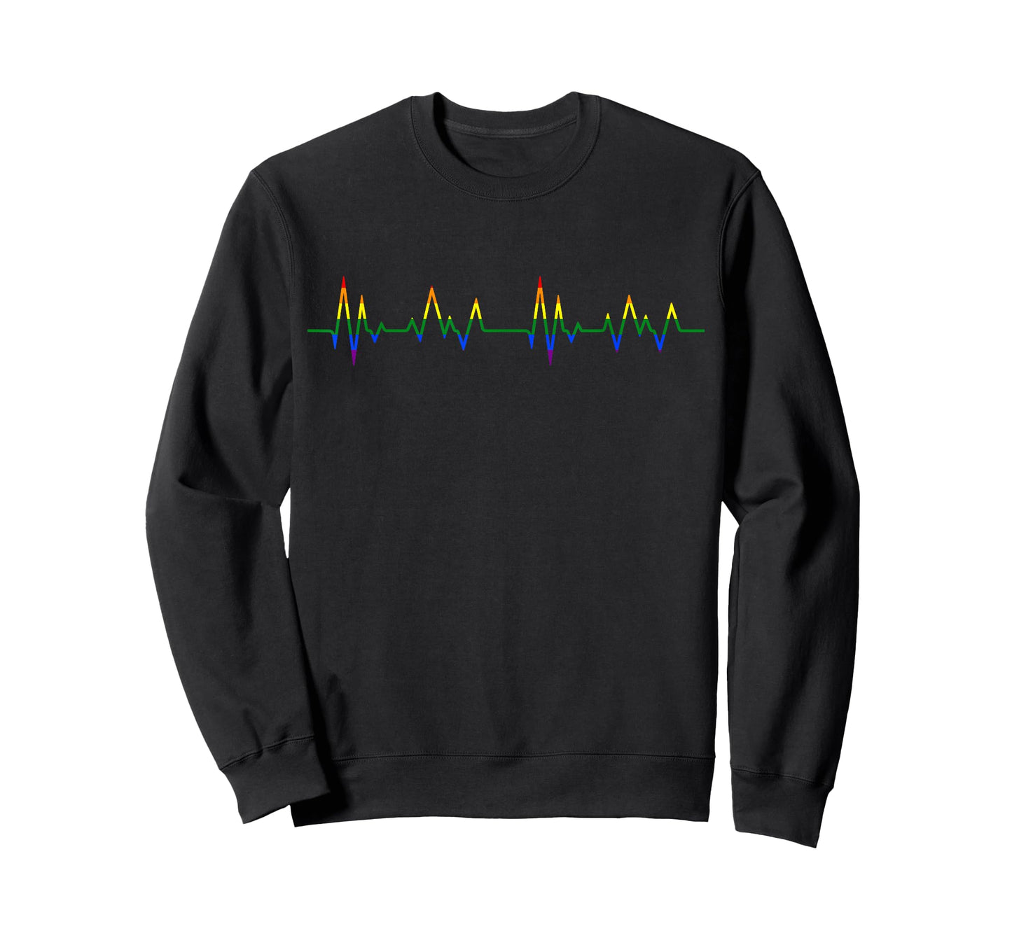 Gay Heartbeat Pride Rainbow Flag LGBTQ Ally Transgender T-Shirt