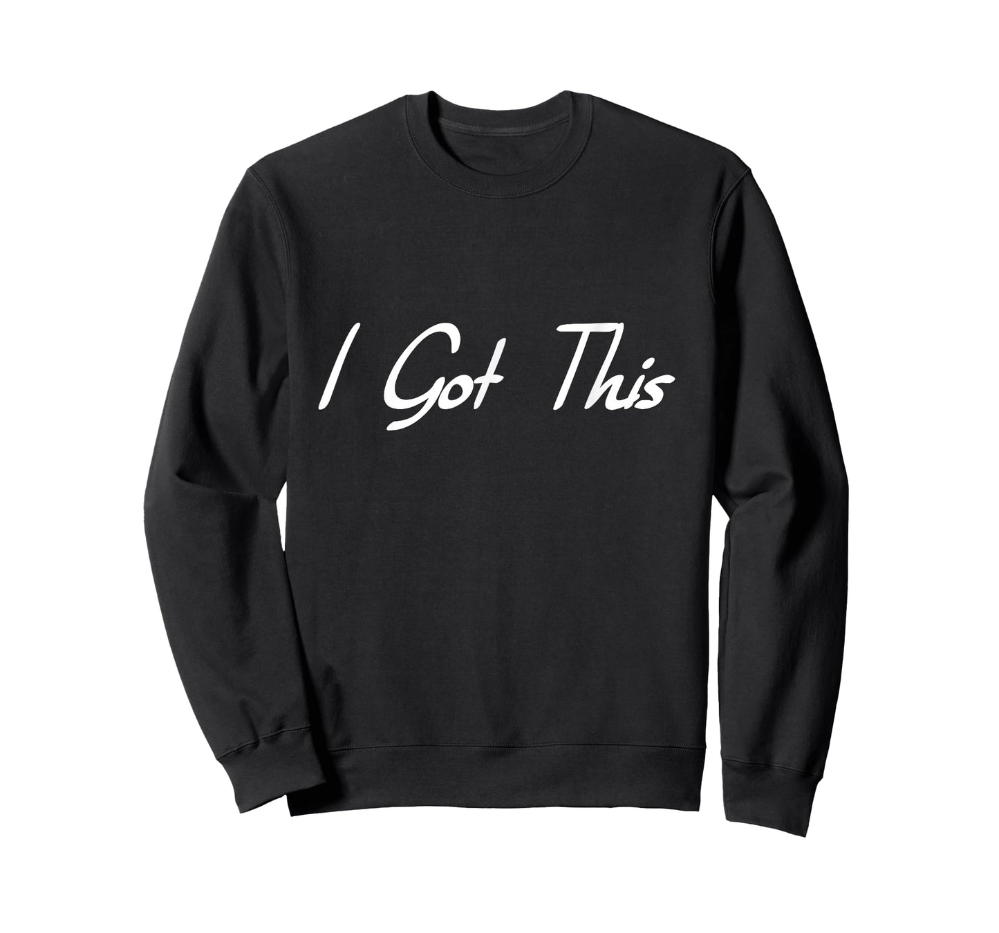 I Got This Motivational T-Shirt - Black - Unisex - Small - Modern Casual - Letter Print - Short Sleeve