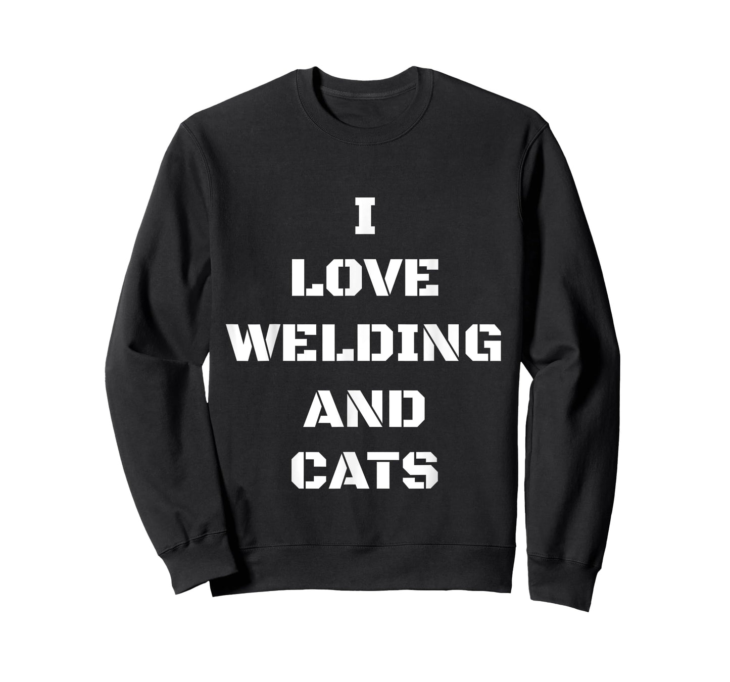 I Love Welding And Cats Funny Cat Gift T-Shirt Men Women