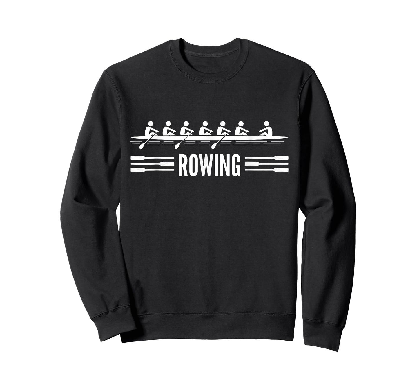 Rowing Crew Row Team Matching Black Crew Collar Modern Classic Fit Short Sleeve T-Shirt S