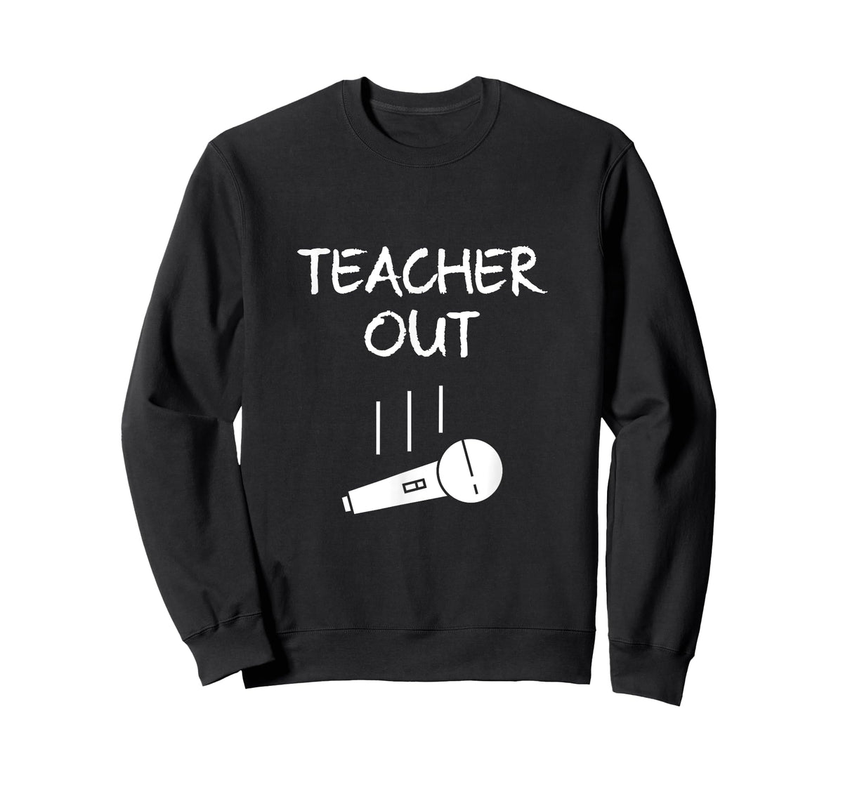 Retired Teacher Out Mic Drop Retirement End Of School Year T-Shirt