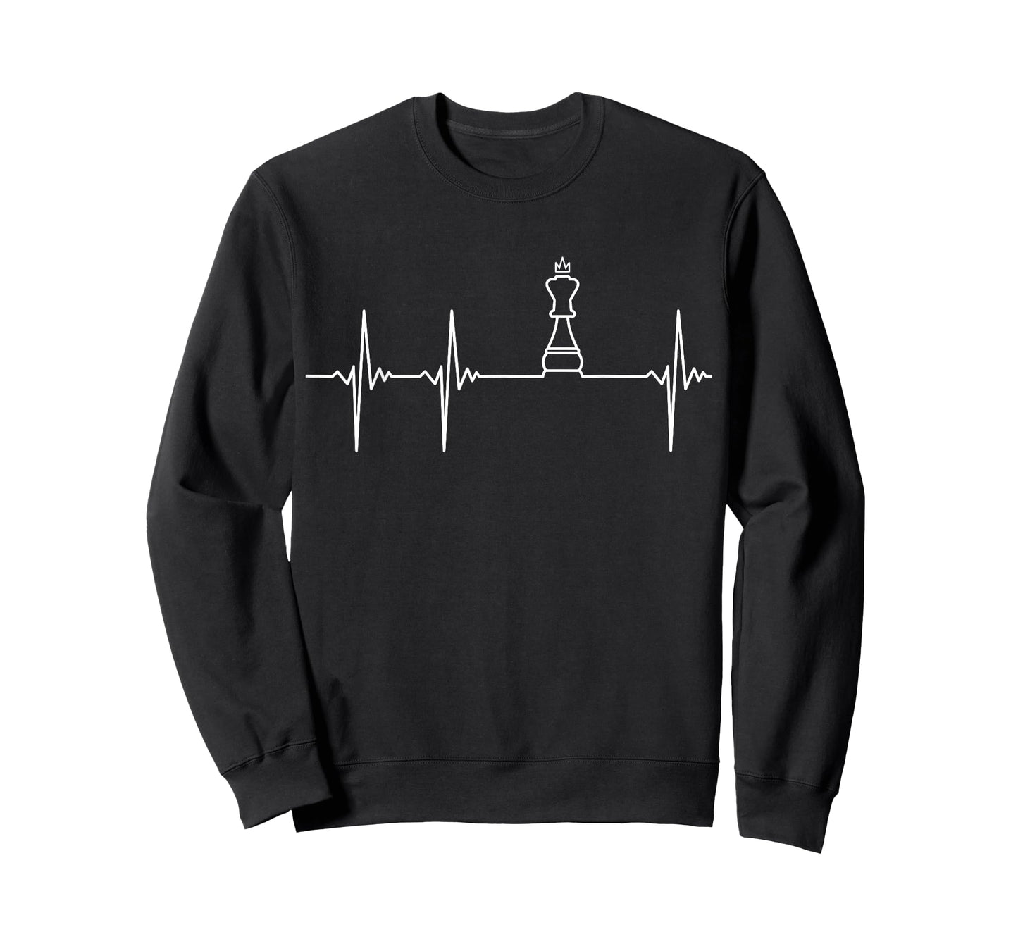 Chess T-Shirt - Heartbeat King Piece - Chess Players Lovers
