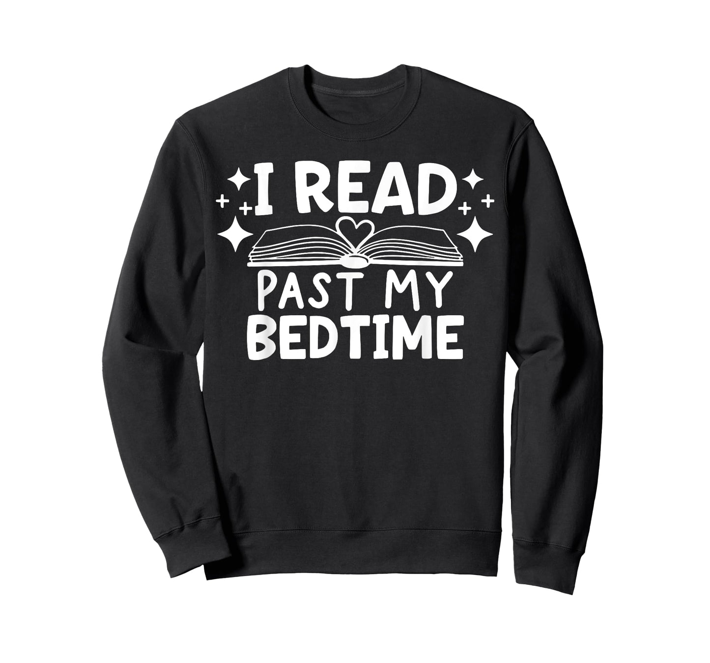 I Read Past My Bedtime T-Shirt, Small, Black