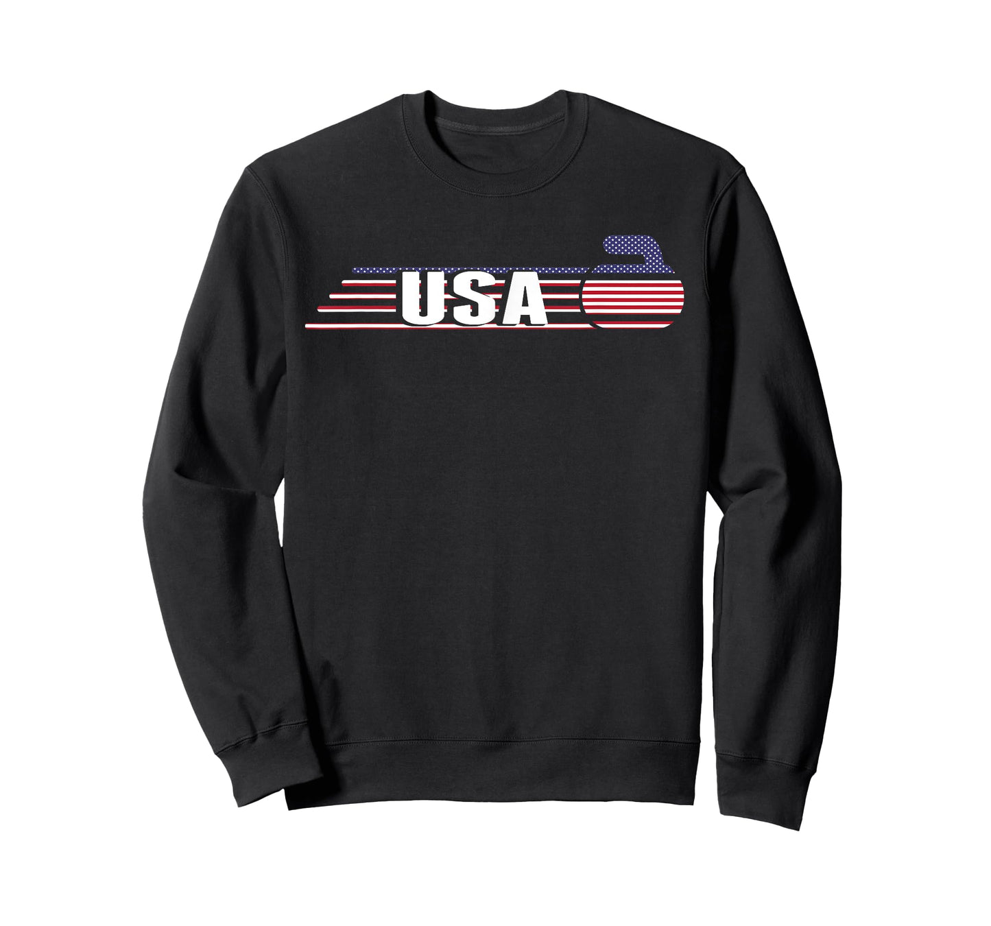 USA Team Curling Rock Jersey - Vintage Winter Sports Lovers T-Shirt