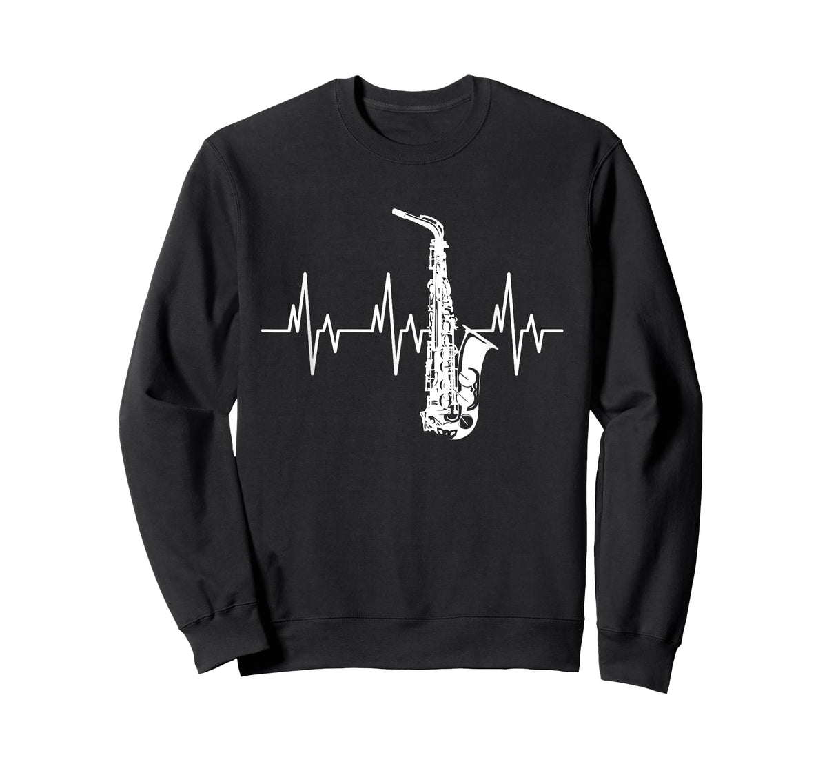 Saxophone Heartbeat Funny EKG Sax Player Gift Men Women Kids T-Shirt
