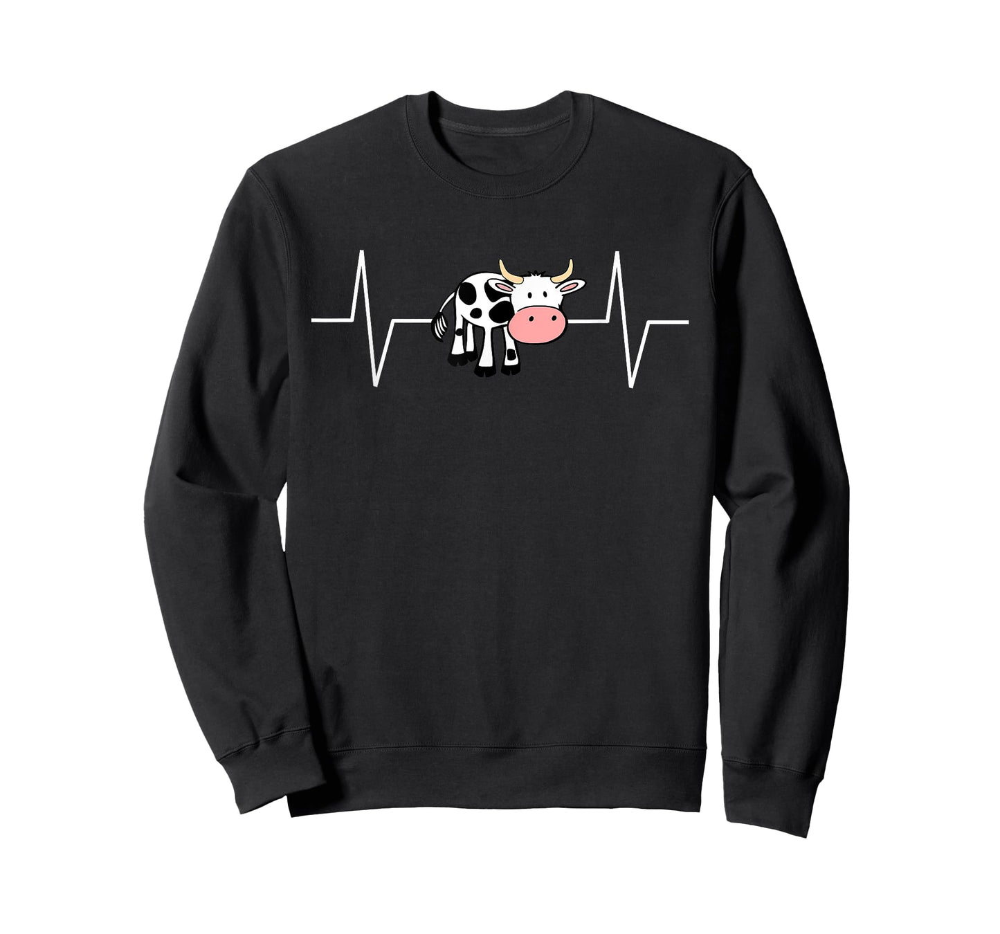 Cow Heartbeat EKG Pulse Line Cute Cow Lovers T-Shirt