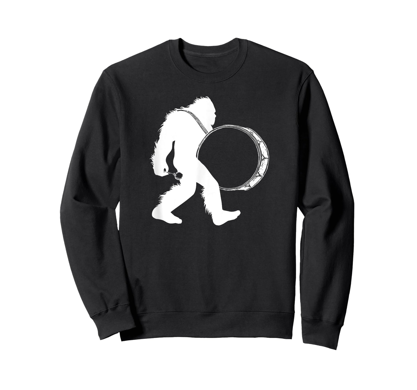 Bigfoot Drum Shirt, Marching Sasquatch Bass Drum Tee Gift T-Shirt