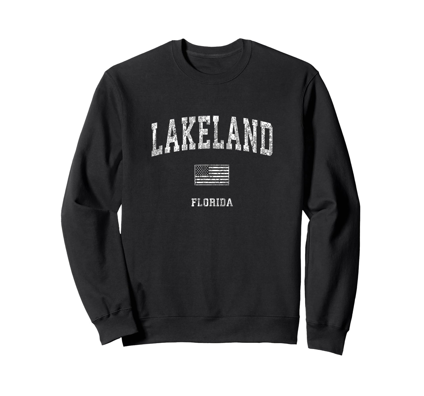 Lakeland Florida FL T-Shirt Vintage American Flag Tee T-Shirt for Women Kids Men