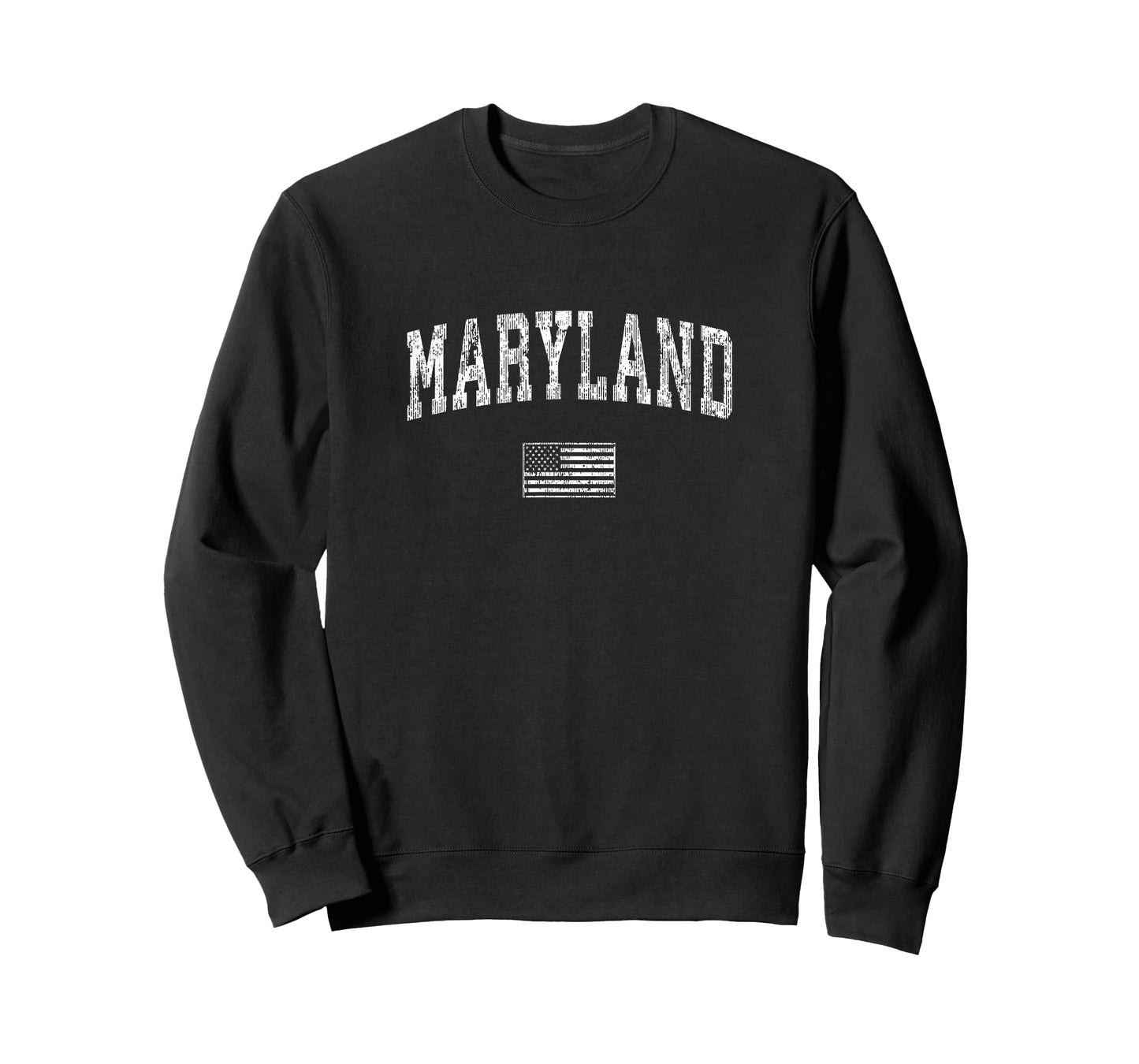 Maryland T-Shirt Vintage American Flag Sports Design Tee T-Shirt