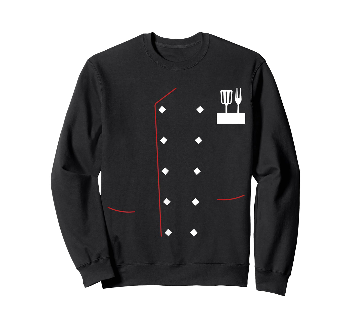 Chef Uniform Jacket Faux Cook Chef Master Cooking Costume T-Shirt
