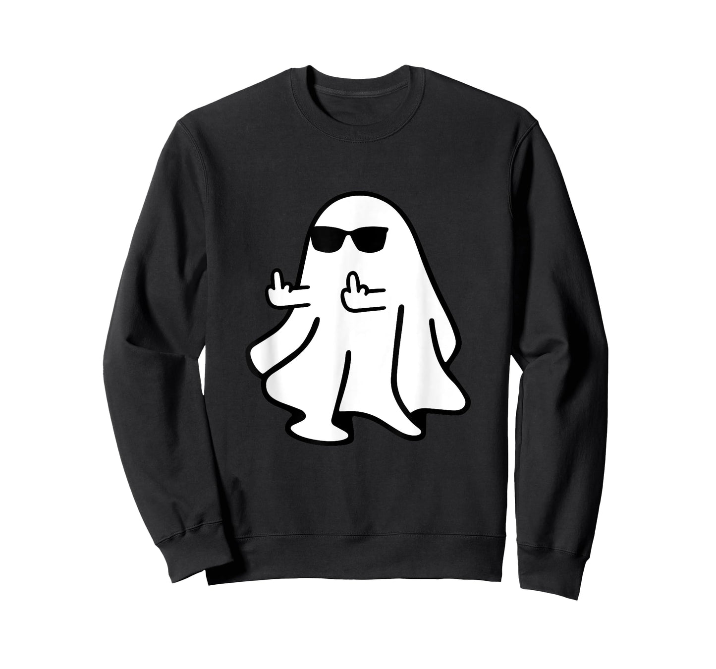 Cute Ghost Middle Finger Halloween Shirt Costume Funny T-Shirt