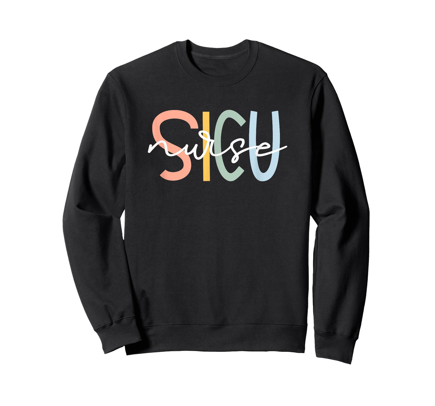 Cute Surgical ICU Nurse SICU Team Co. Women's Black SICU Nurse Surgery ICU Surgical Intensive Care Unit T-Shirt