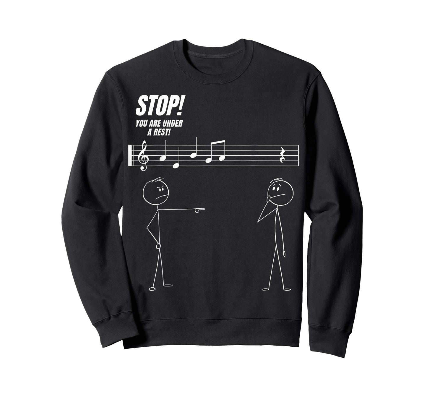 Stop You're Under A Rest Funny Stickman Meme Music Novelty T-Shirt
