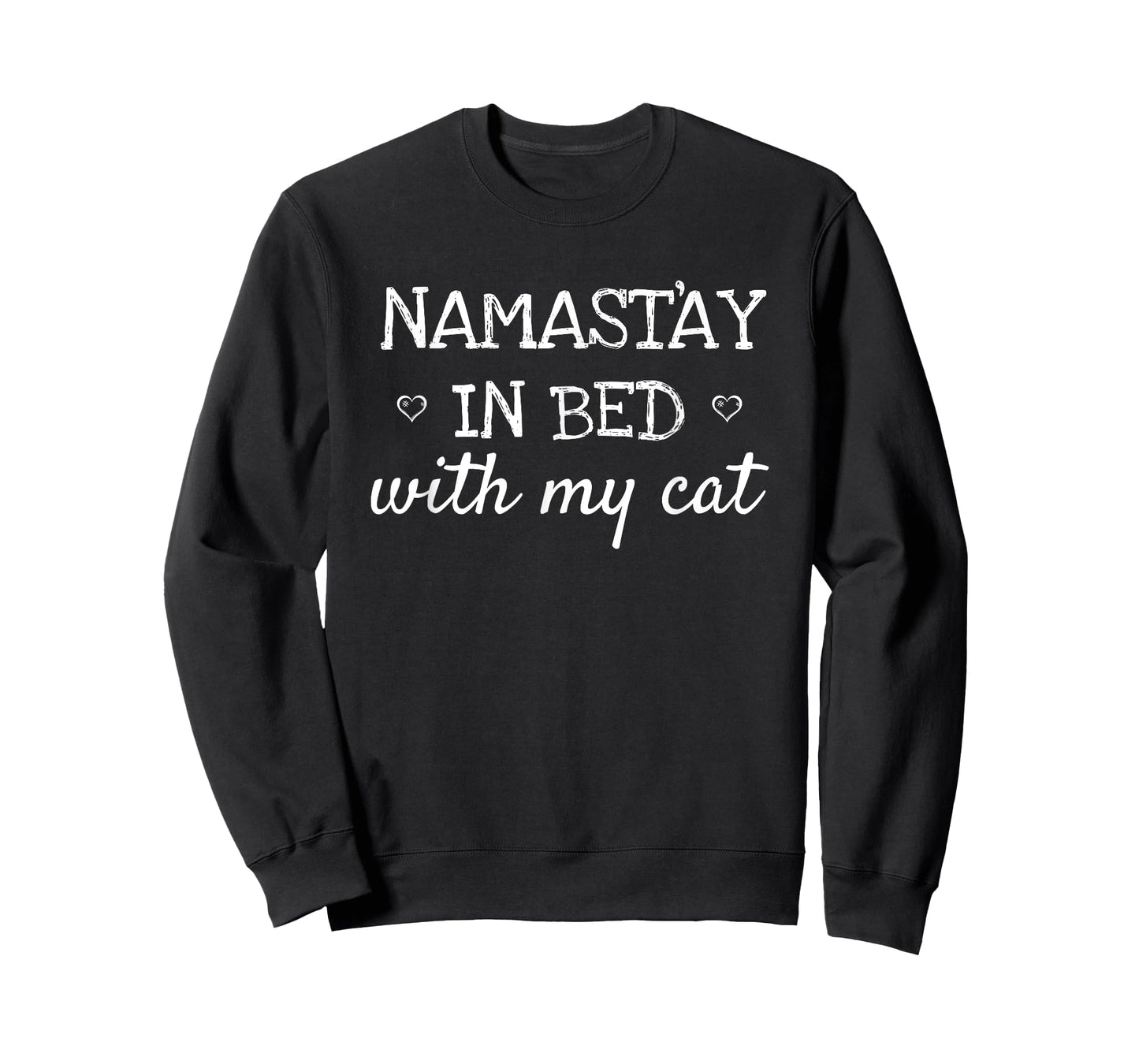 Namastay In Bed With My Cat Namaste Funny Parody Yoga TShirt T-Shirt for Men Women Girls Kids