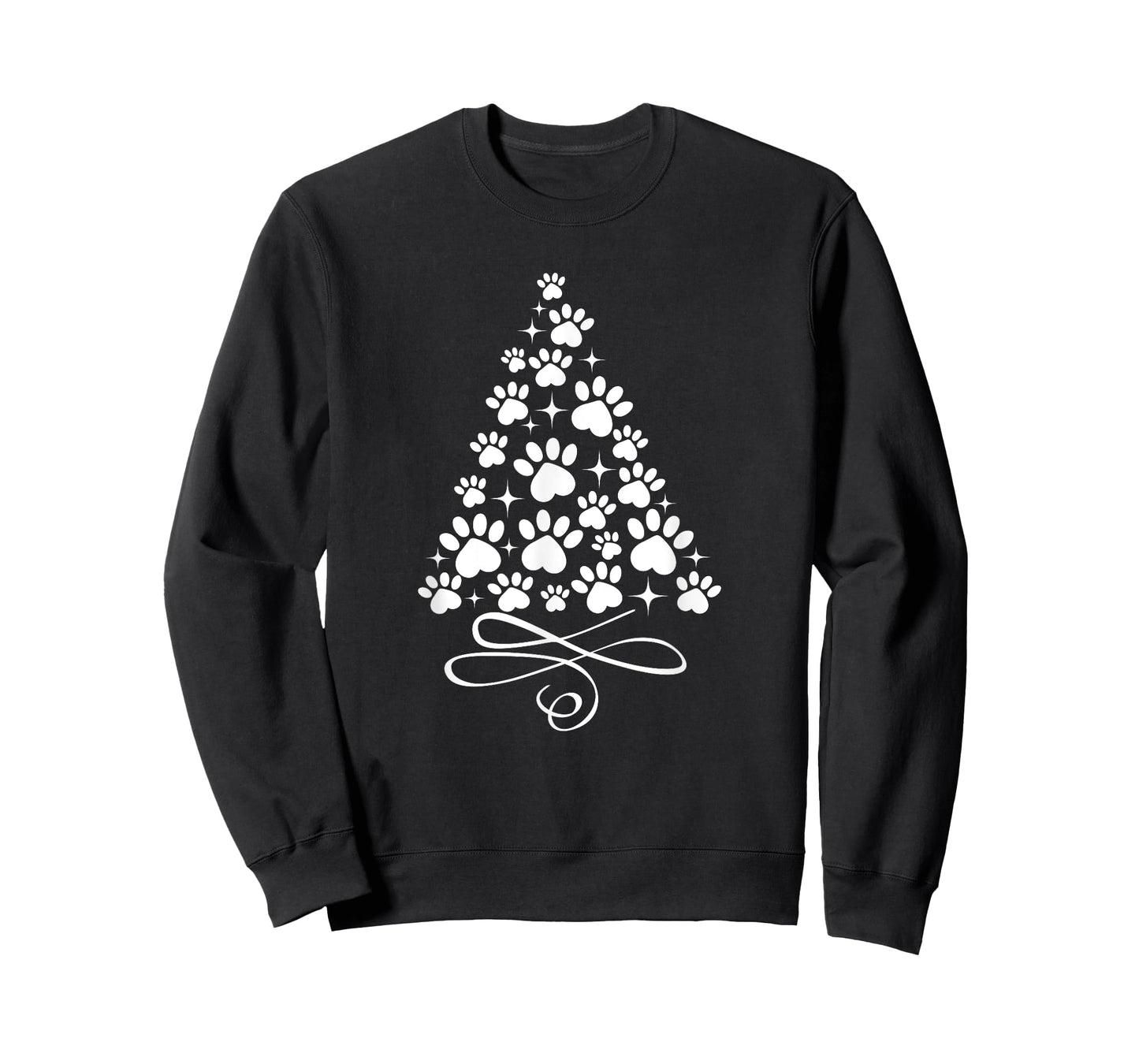 Pet Paw Print Tree Christmas Paw Print Dog Cat Puppy Gift T-Shirt for Men Women Kids