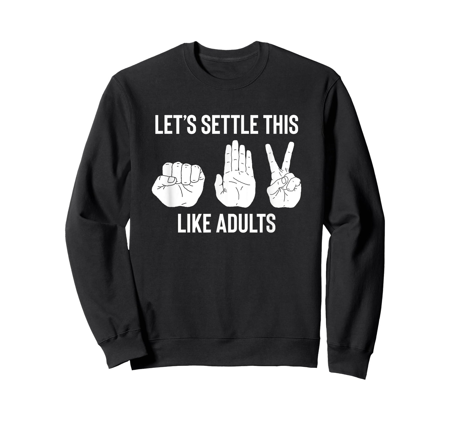 Let's Settle This Like Adults Funny Rock Paper Scissor T-Shirt
