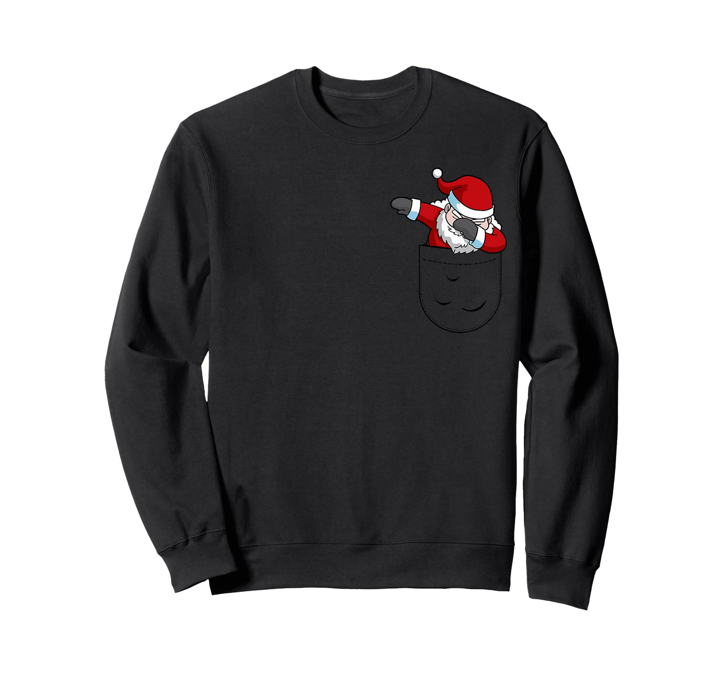 Christmas Santa Claus Dabbing Faux Pocket Holiday Design T-Shirt