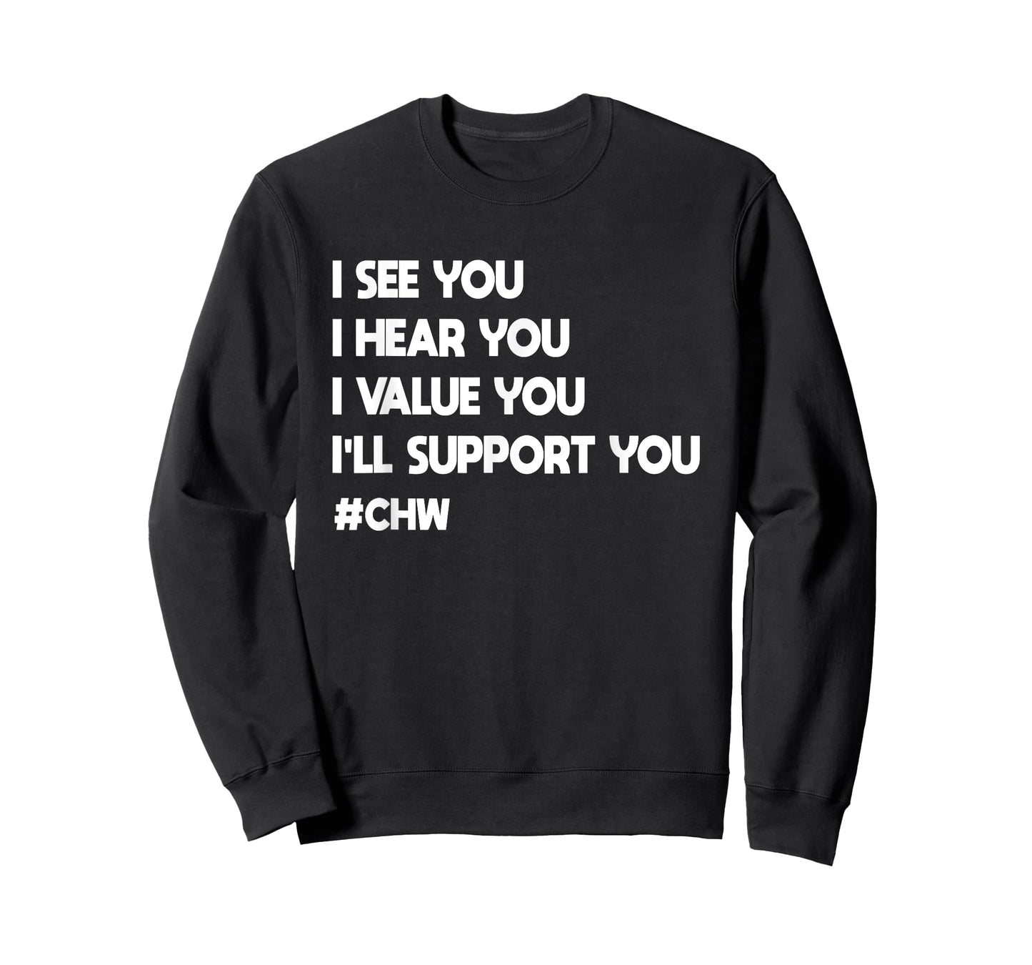 Community Health Worker Tees Unisex-Adults Black Small CHW T-Shirt