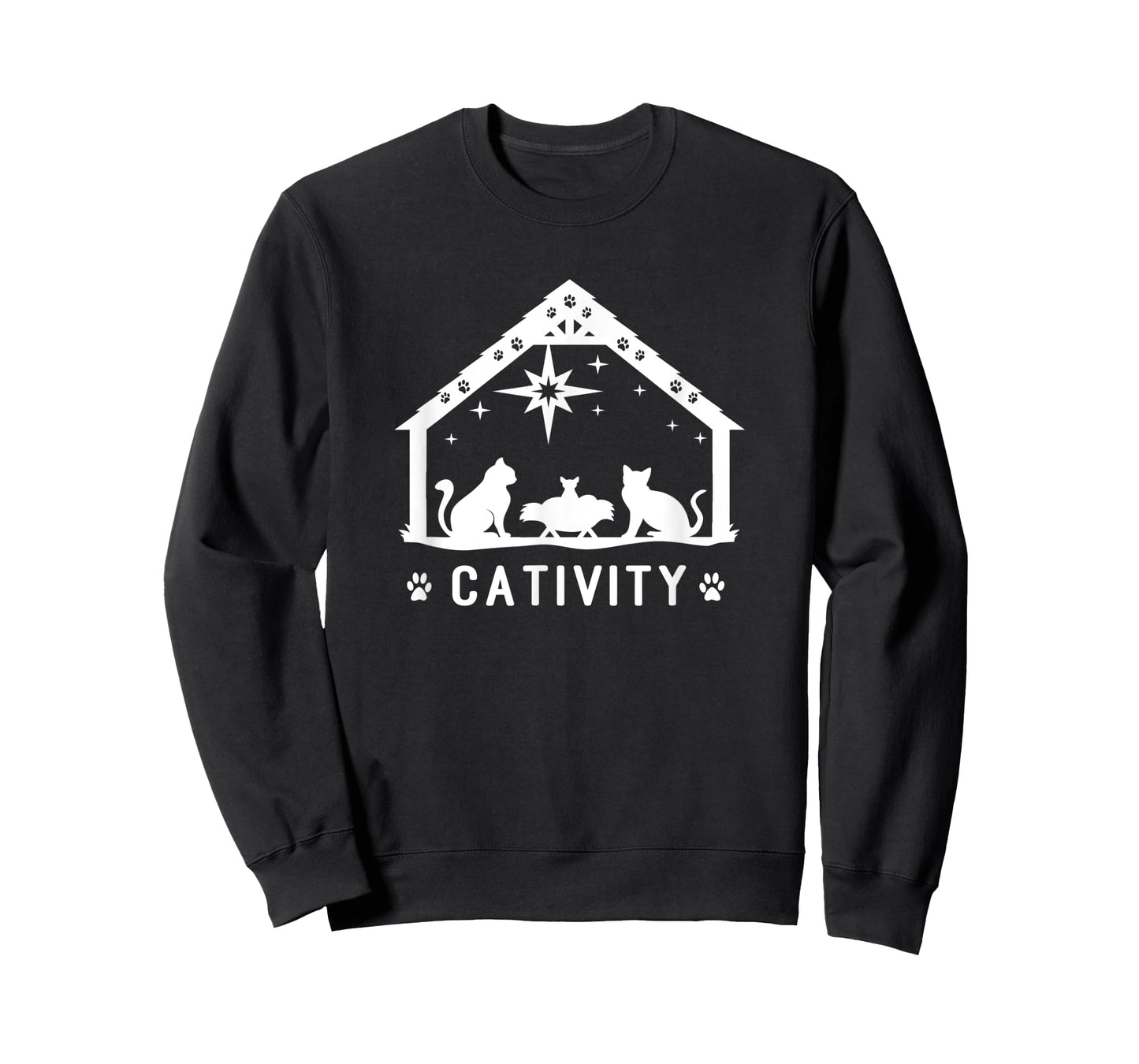 Cativity Cat Nativity Scene Cat Lover Christmas Men Women Kids T-Shirt