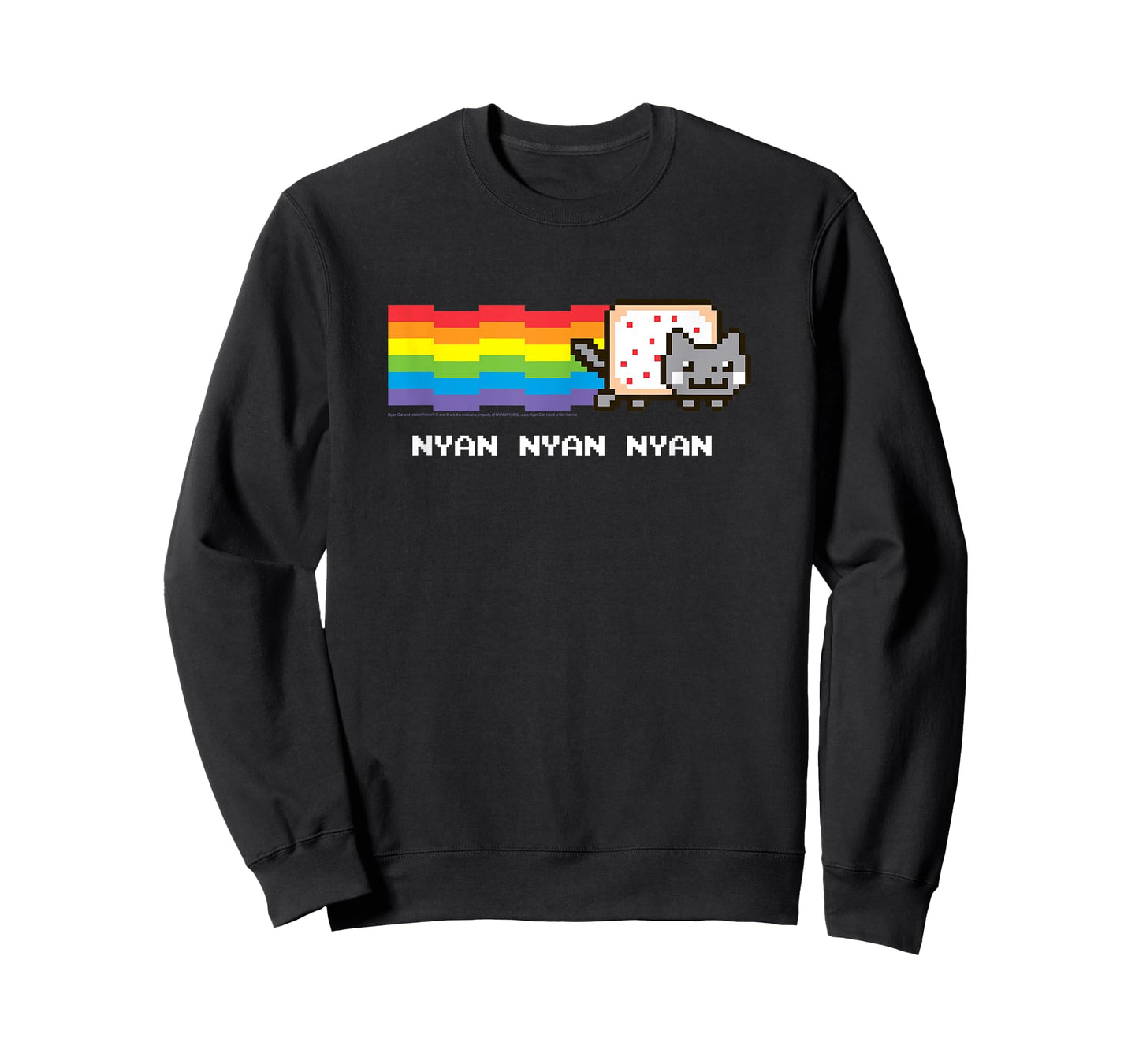 Nyan Cat Nyan Nyan Nyan Rainbow Funny Internet Meme T-Shirt