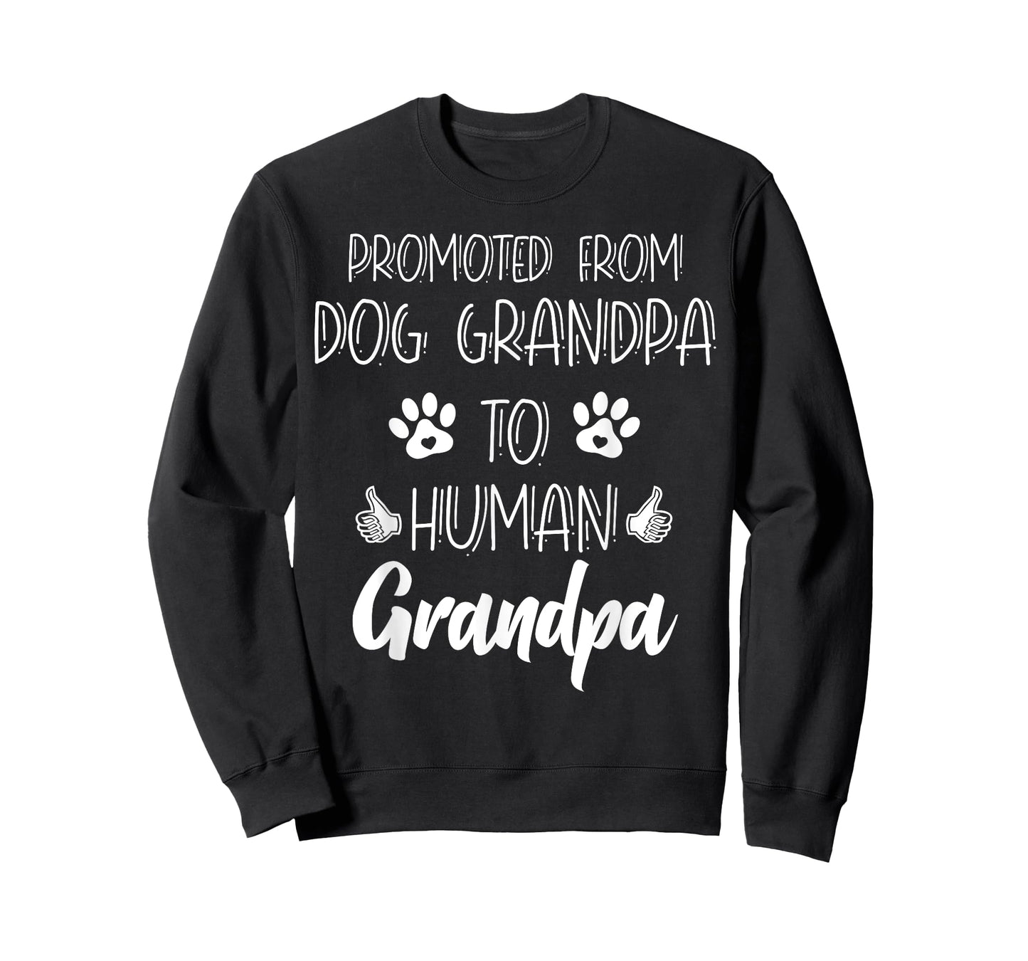 Promoted From Dog Grandpa To Human Grandpa New Grandparent T-Shirt
