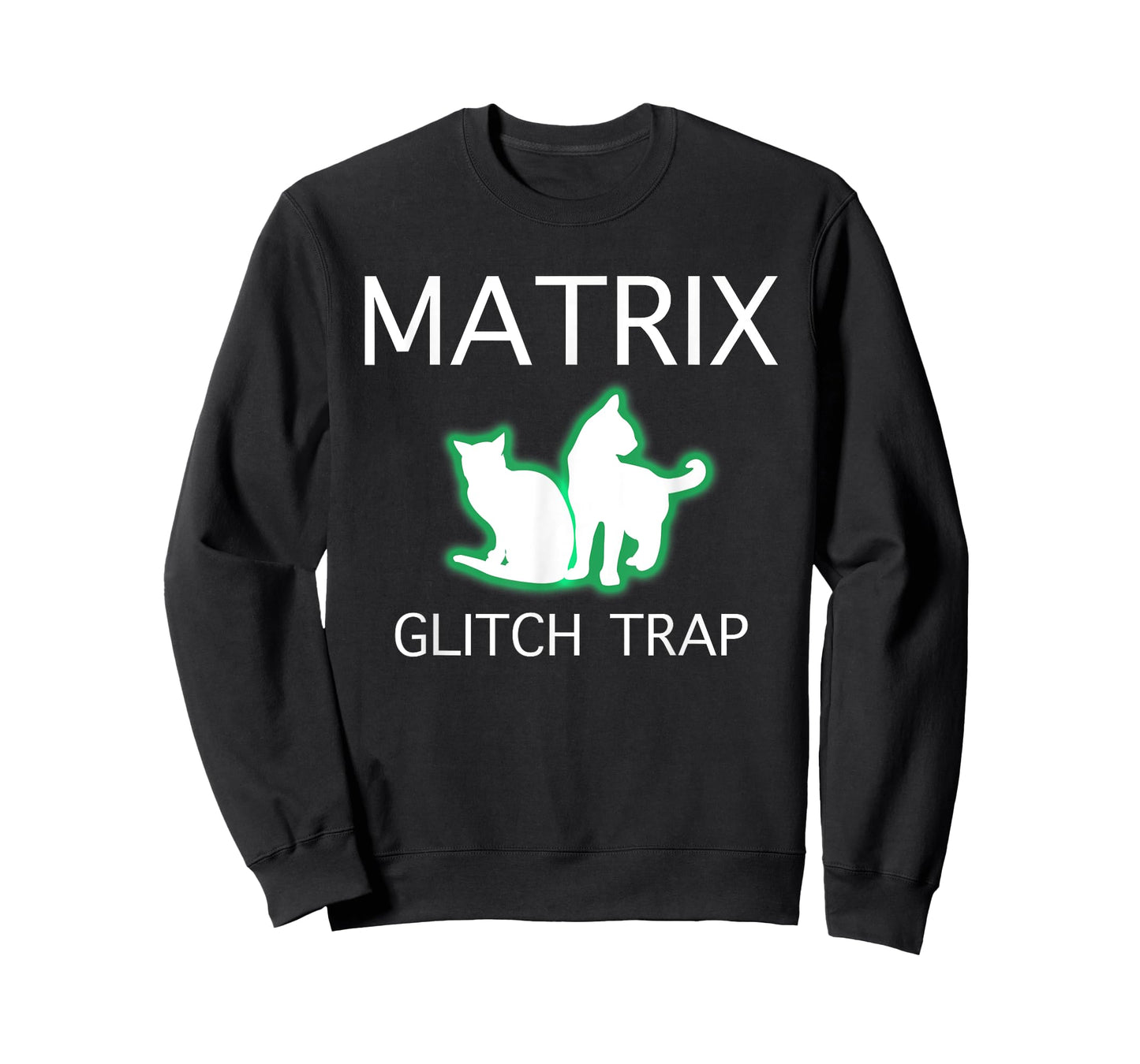 Cat Glitch Trap in Matrix T-Shirt for Men Women