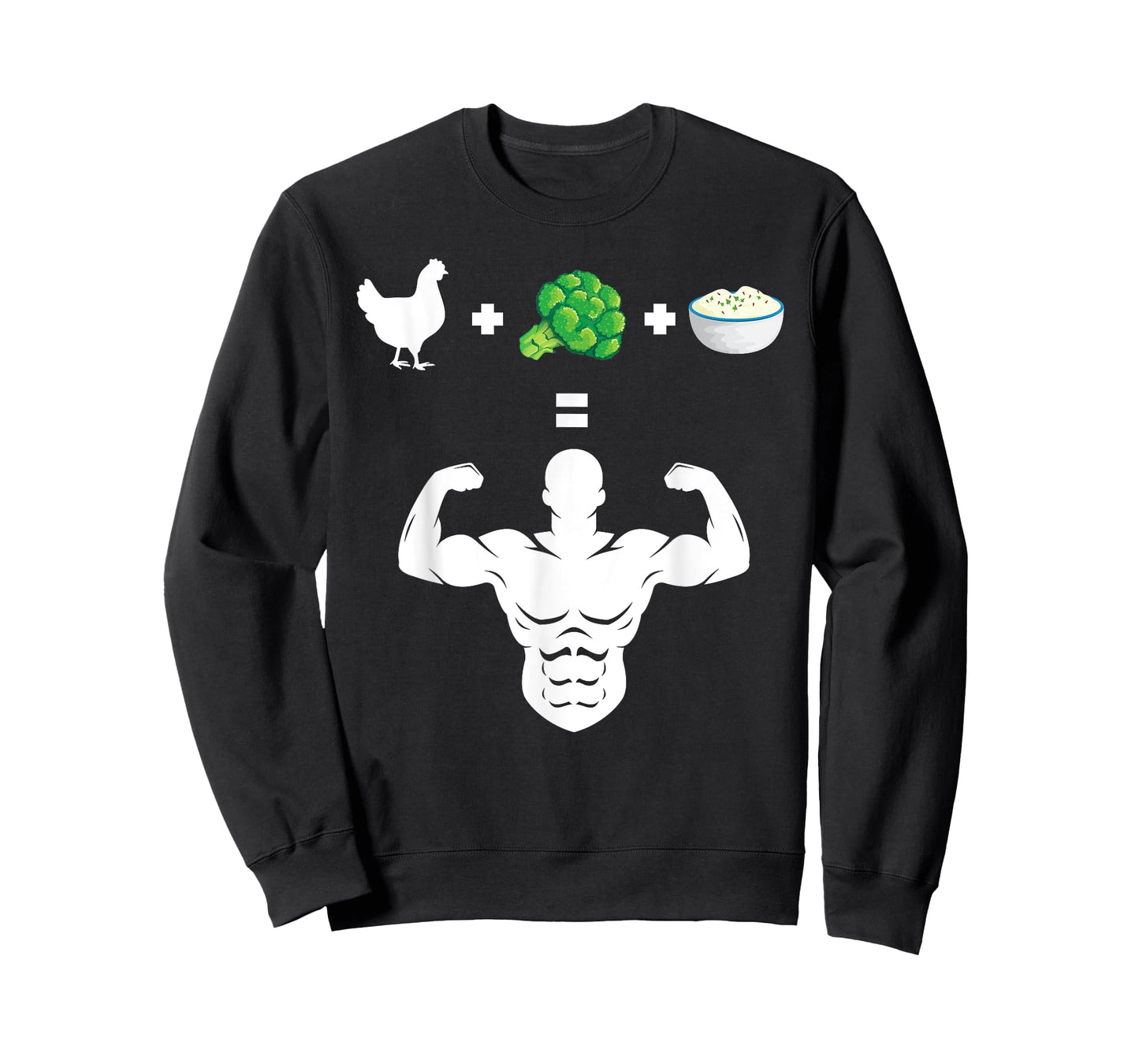 Chicken Broccoli Rice Bodybuilder Fun Broccoli Lover Workout T-Shirt