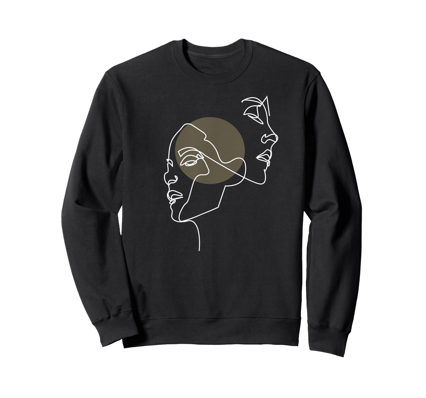 Artsy Line Faces Abstract Aesthetic Art T-Shirt