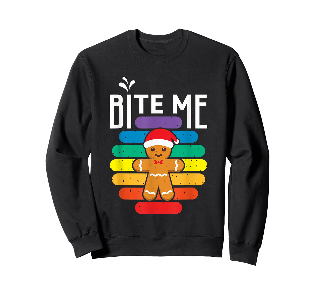 Bite Me Gingerbread Man LGBT Xmas Cookie Gay Christmas T-Shirt