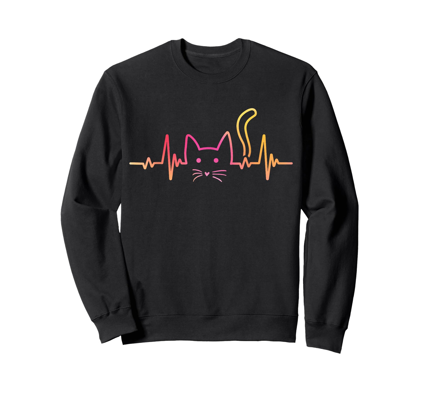 Heartbeat Cat Lover Fluffy Paws And Cuddles T-Shirt