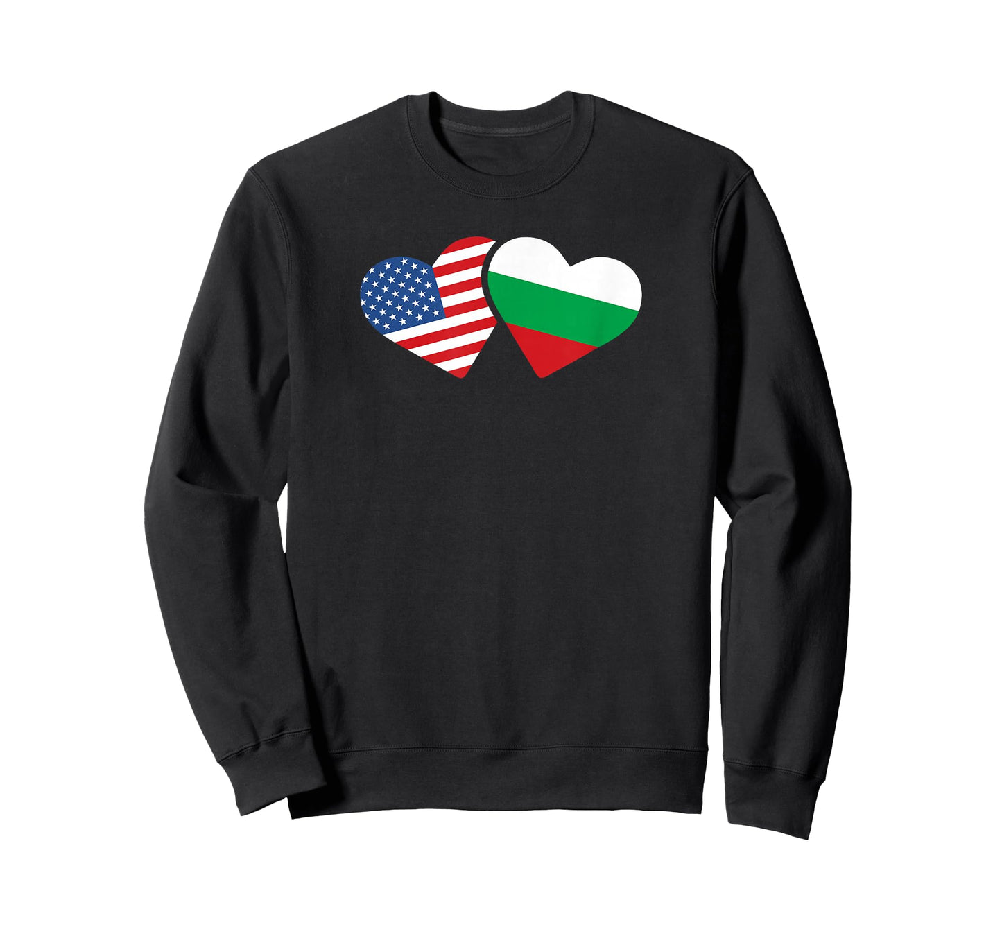 Bulgaria USA Flag T Shirt Heart Bulgarian Americans Love T-Shirt