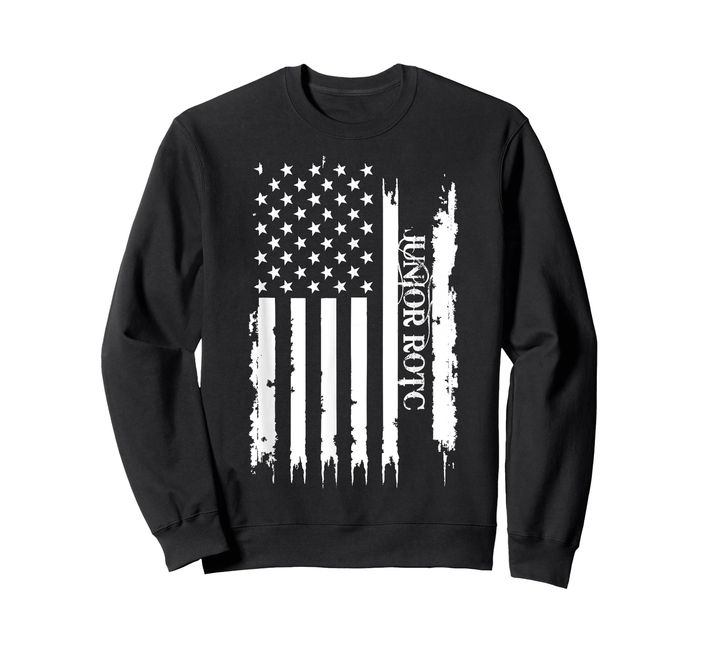 Junior ROTC United States Distressed w US Flag T-Shirt