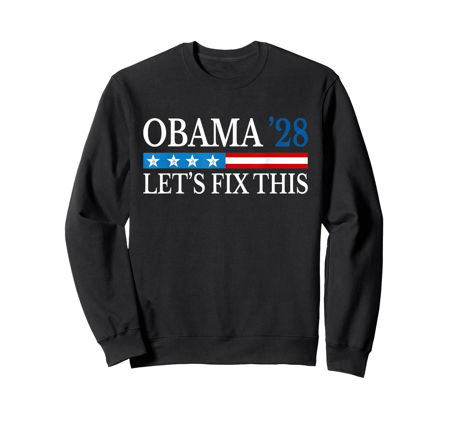 Obama 2028 Let's Fix This Obama 48th President USA Flag T-Shirt