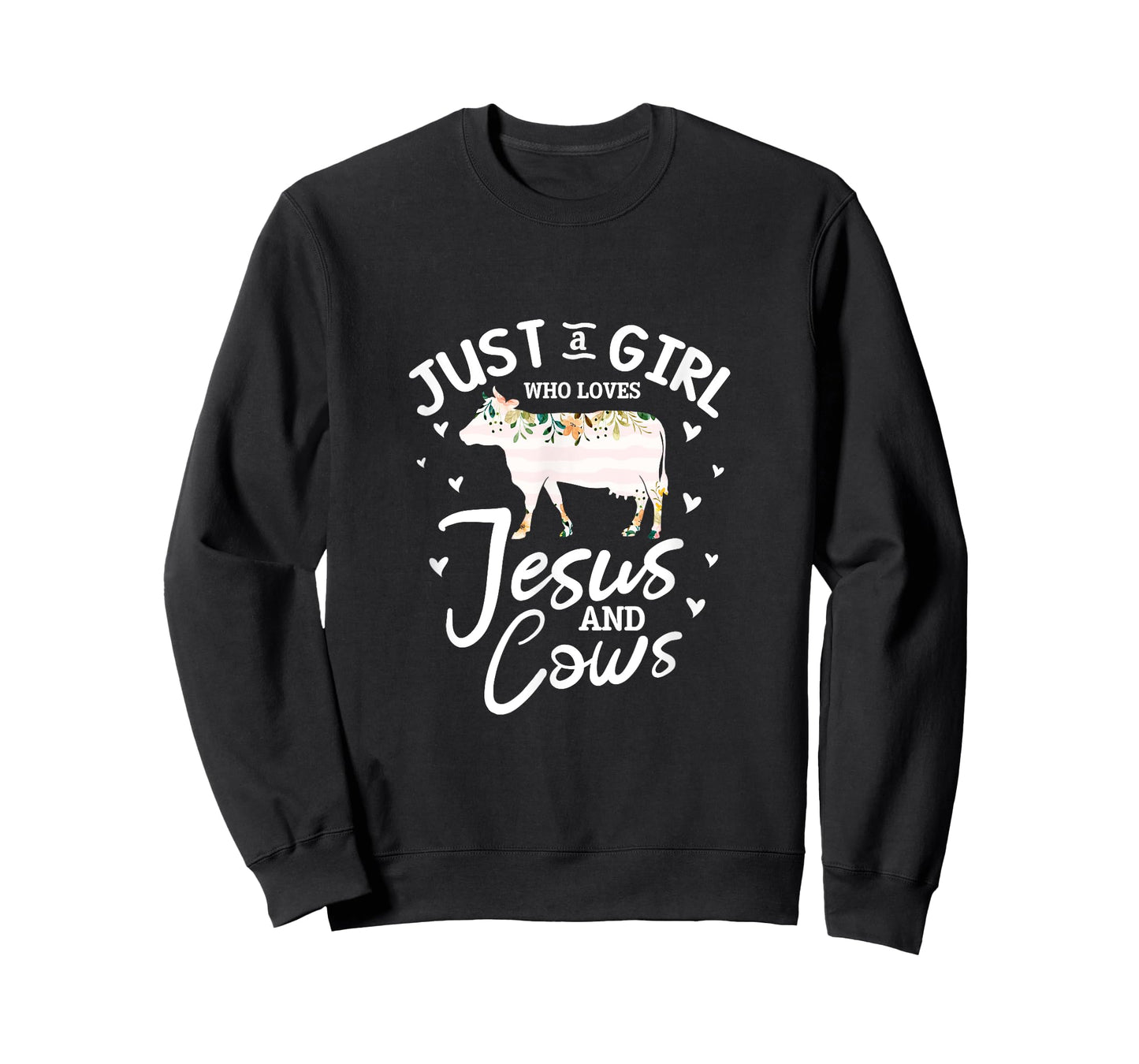 Cow Jesus Christian Just A Girl Who Loves Jesus and Cows T-Shirt