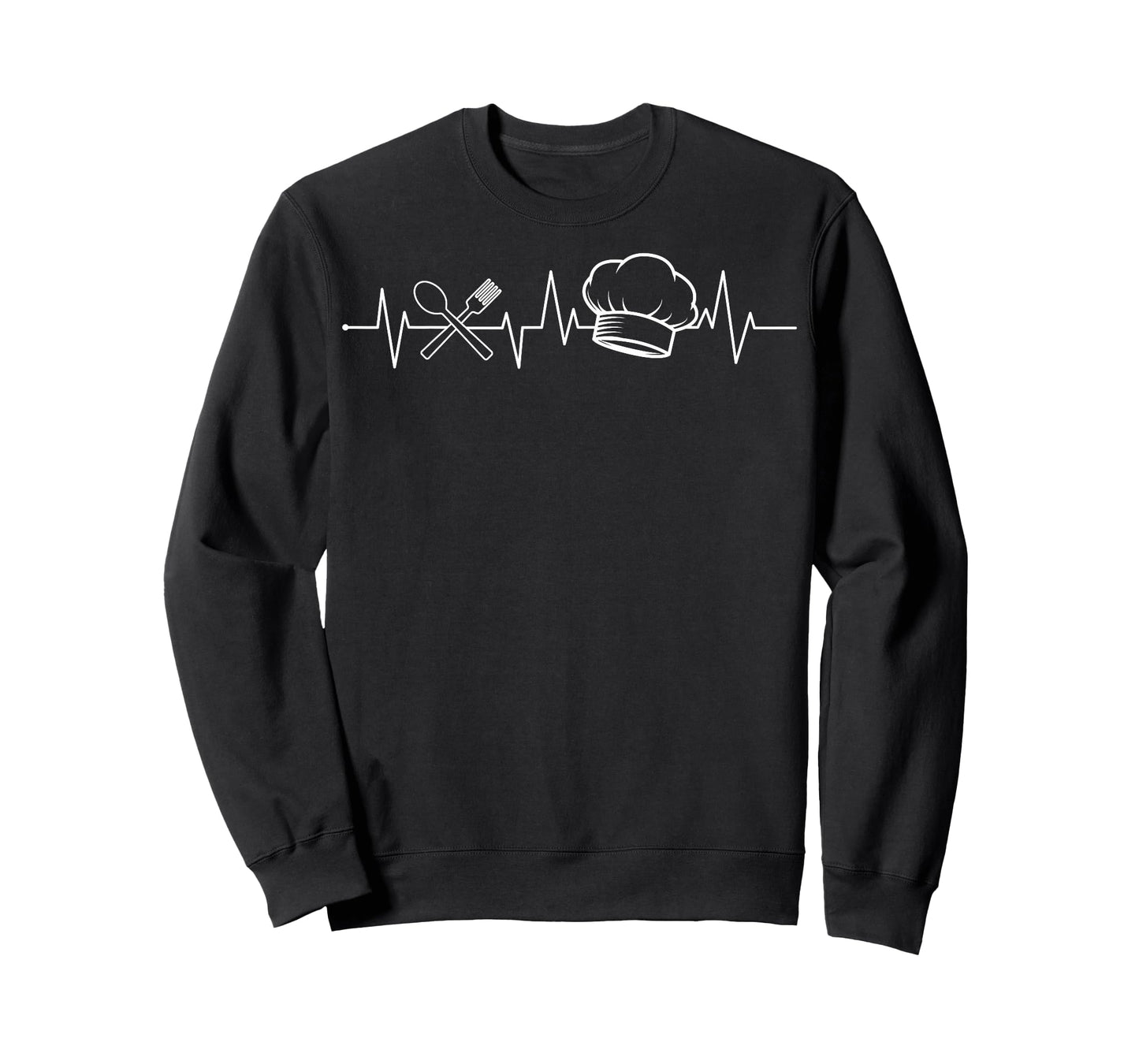 Chef Heartbeat Spoon Fork Culinary Cuisine Kitchen Cook T-Shirt