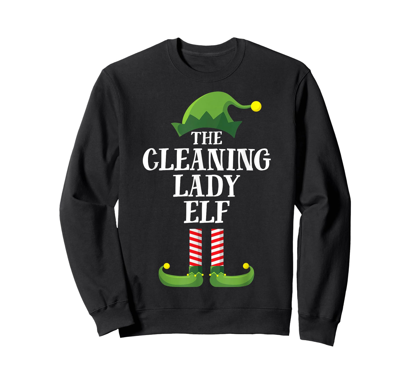 Cleaning Lady Elf Matching Family Group Christmas Party PJ T-Shirt